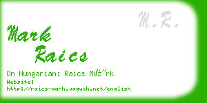 mark raics business card